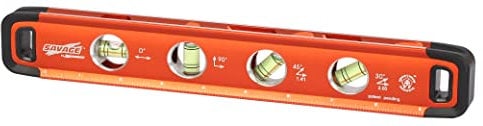 Swanson Tool Co SVT011 Savage Torpedo-Wasserwaage aus Aluminium mit Neodym-Magneten, 27,9 cm, Orange