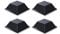 ElectromartUK 4 X SELF ADHESIVE STICK ON RUBBER FEET 21MM X 21MM X 8MM
