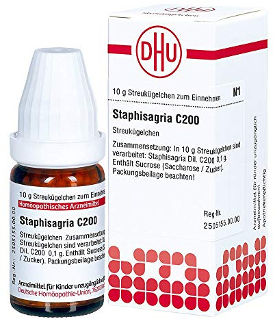 DHU Staphisagria C200 Streukügelchen, 10 g Globuli