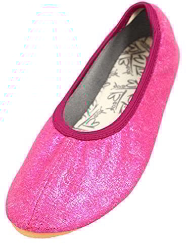 Beck Mädchen Basic Glitzer Gymnastikschuhe, Pink, 34 EU