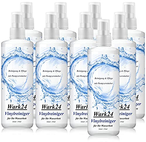 Wark24 Vinylreiniger für Wasserbetten, 9 x 250 ml für die gründliche Reinigung & Pflege von Wassermatratzen, langanhaltender Schutz