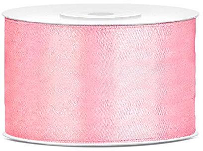 DaLoKu Satinband 6/12/25/38/50/100mm x 25m Geschenkband Schleifenband, Größe: 38mm x 25m, Farbe: Rosa