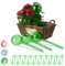 Relaxdays Globes d’arrosage en Plastique, Lot de 24, Distributeur Eau Plantes, 2 semaines, Pot Fleurs, Boules arrosage, Vert