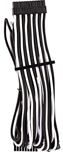 Corsair Premium Individually Sleeved ATX 24-Pin Cable Type 4 Gen 4 – White/Black
