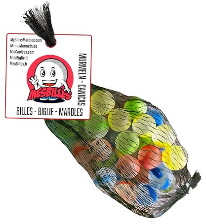 mesbilles - 30 kleine Kugeln gefrostet Farbe – Glaskugel 14 mm