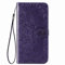 Fertuo Case for iPhone SE 2022/2020, Premium Leather Flip Wallet Case with [Card Slots] [Kickstand] [Hand Strap] Mandala Flower Embossed Cover Case for Apple iPhone SE 2020/8 / 7, Purple