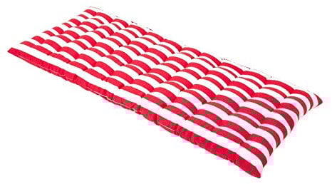 Homescapes Bankauflage 2-Sitzer rot-weiß gestreift – Sitzkissen Bank Outdoor/Indoor, Oeko-TEX-Zertifiziert, Sitzauflage waschbar für Gartenbank & Sitzbank, 108x42 cm