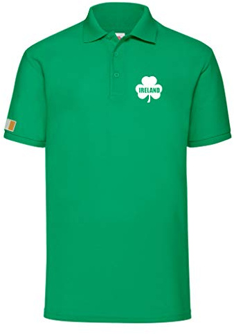 Super Lemon Irland Irish Rugby-Poloshirt für Erwachsene, exklusives Retro-/Vintage-Stil, für Herren und Damen, Unisex, Grün Gr. S, Grün - Irish Green