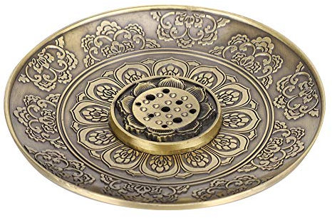 Weihrauchhalter Bronze Weihrauchbrenner Teller Blume Runde Weihrauch Stick Halter Weihrauchbrenner Aschefänger Home Decoration Tool
