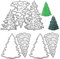 7 Stück Weihnachtsbaum Metall Stanzungen, AIFUDA Frohe Weihnachten Baum DIY Schneiden zum Prägen Karte machen Foto dekorative Papier stirbt Scrapbooking