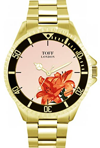 Toff London Montre Fleur de Lys Orange