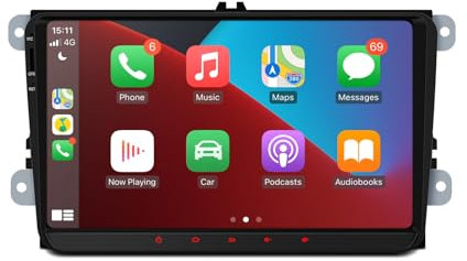 XTRONS DSP Android 12 Car Stereo 9 Inch Auto Radio Player ​2G RAM 32G ROM GPS Navigation Built-in CarAutoPlay Support Bluetooth 5.0 Full RCA Output PIP WiFi DVR DAB+ TPMS OBD2 for VW Skoda Seat