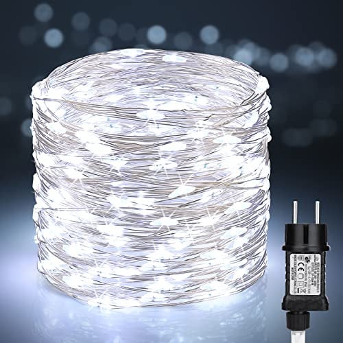 PhilzOps Cadena de Luces con Enchufe, 20M 200 LED Luces de Arbol de Navidad Interior Exterior Impermeables 8 Modos Guirnaldas Luminosas Decorativas para Jardín Patio Balcón Boda Fiesta, Blanco Frio