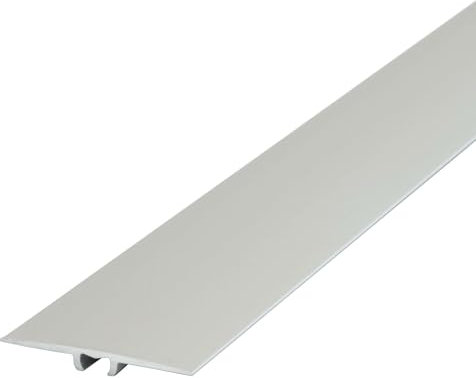 Dalsys 180cm Profilé de Transition Plat 35mm à Visser Aluminium Anodisé Argenté