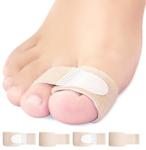 Niupiour Martillo de tela para dedos de los pies, paquete de 8 vendas de punta, corrector de dedos para dedos superpuestos, férulas de dedo del pie para dedos torcidos, dedos rizados y dedos