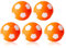 Robertson Kickerball Winspeed 35 mm 5er Set orange-weiß, farbecht, Abriebfest und langlebig, für Tischfußball und Tischkicker