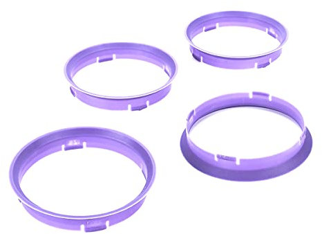 LST 4x Zentrier Ringe Lila für Alufelgen Radnabe Ø 72,6 mm - Ø 74,1 mm