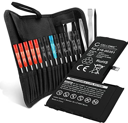 CELLONIC, Mobile communication Battery, compatible with Apple iPhone (2716mAh, 3.82V) + 23-piece tool set