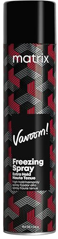 Matrix Vavoom Extra Hold Freezing Spray | Volumizing & Texturizing Hairspray | Extra Firm Hold | Prevents Frizz & Protects Against Humidity | Fast-Drying | For All Hair Types | Hair Styling | 15 oz.