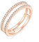 Titaniumcentral Ringe Damen Eternity Zirkonia Halb Ewigkeitsringe Doppelband Verlobungsring Eheringe Trauringe (Rosegold,53 (16.9))