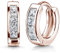 Materia Rosegold Creolen Damen 925 Silber vergoldet mit Zirkonia SO-453-Rose
