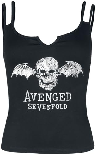 Avenged Sevenfold Deathbat Frauen Top schwarz L 95% Viskose, 5% Elasthan Band-Merch, Bands