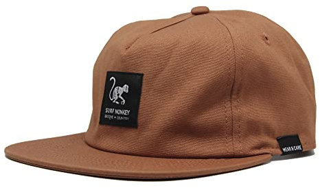 Surf Monkey Gorra 5 Paneles Hombre/Mujer - 100% Algodón Orgánico - Talla única (Tierra)