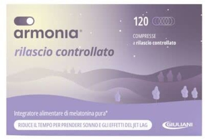 GIULIANI Armonia Rilascio Controllato - Integratore Alimentare di Melatonina Pura - 120 Compresse