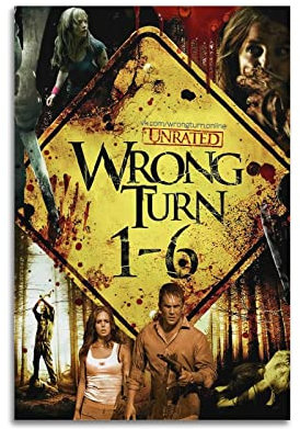 xze Wrong Turn Poster, Raumdekoration, Leinwand, ästhetisches Poster, Druck, Wandkunst, Dekoration, Poster, 50 x 75 cm, ungerahmt