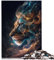 Galaxy King Cosmic Lion 1000-teiliges Puzzle für Kinder, Premium-Karton, präzises Zusammenstecken, für Erwachsene und Kinder, 26 x 38 cm