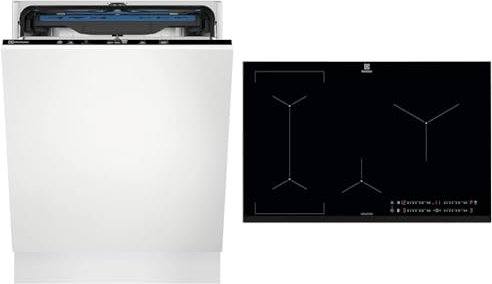 Electrolux Serie 600 Lavastoviglie Integrata Totale 60 cm, LSV48400L, Tecnologia SatelliteClean & Serie 600 Piano Cottura a Induzione 4 Fuochi da Incasso, LIL83443 Bridge 80 cm