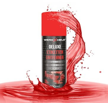 WerkXheld Spray détachant d'étiquettes - Le dissolvant ultime pour les résidus de colle et les résidus de colle | Dissolvant d'étiquettes parfait et dissolvant de colle pour surfaces propres 200 ml