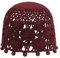 ZLYC Damen Mädchen Mütze Handgemachte Sommermütze Strickmütze, Bead Burgund, One Size