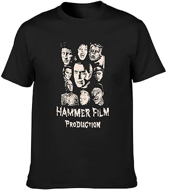 Hammer Film Friends Gifts Men Cotton T-Shirt Short Sleeve Black Clothes Tees XXL