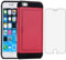 Asuwish Phone Case for iPhone 6plus 6splus 6/6s Plus with Tempered Glass Screen Protector Cover and Accessories Card Holder Slot iPhone6 6+ iPhone6s 6s+ i 6P 6a S Six iPhone6splus Women Men Red