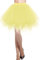 Sunqiran Damen Petticoat Tüllrock kurzer Rock 1950er Retro Ballett Rock Tanzrock Karnevalskleid (Regular, S-M, gelb)