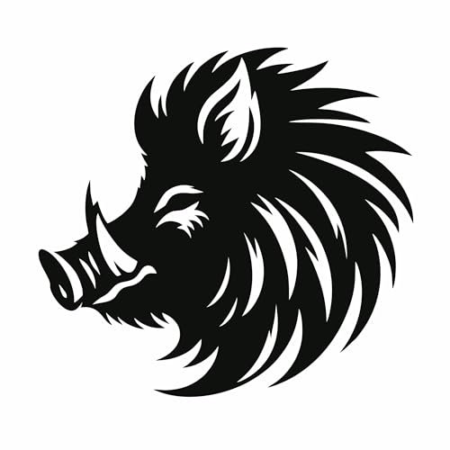 Wildschwein Kopf Sticker 15 x 14 cm Aufkleber PKW Car Styling Wohnmobil Camper - viele Farben