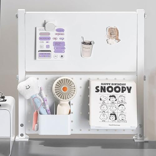 YDkjwjw 2 Tier Clamp On Desk Organizer Shelf, Clamp-on Above or Under Desktop Storage Shelf Adjustable Clip On Shelving Unit for Desktop Organizer