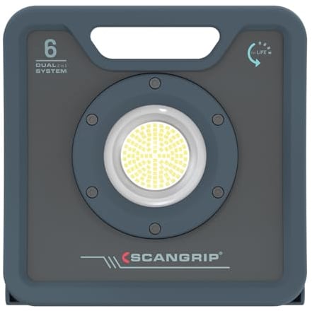 Scangrip NOVA 6 C Plus R, LED-Arbeitsleuchte, robust und wiederaufladbar, widerstandsfähig und tragbar, 6000 Lumen