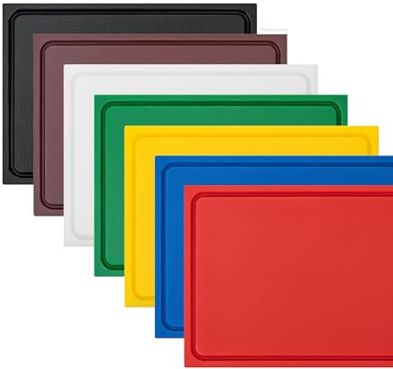 MUVELL ECOline - Schneidebrett Kunststoff Spülmaschinenfest, EXTRA dick & schwer, messerschonend | ver. Farben & Größen | HACCP Obst & Gemüse Küchenbrett | Schneidbrett Saftrille (Grün, 35x25x2 cm)