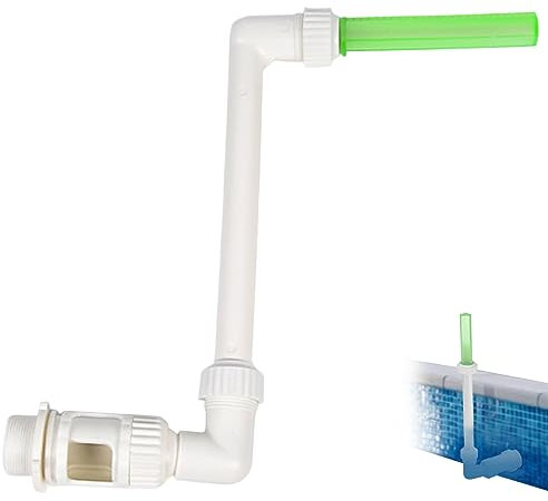 Pool Brunnen Spray LED Light Pool Wasserfall für oberirdische Eingrenzenpools Verstellbarer Wasserfall Pool Sprinkler Brunnen Pool Dekor