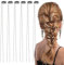 Strass Haarketten Quaste Haarspangen Ketten Punk Kristall Haarspangen Bling Haarschmuck Lange Haarspangen mit Strasssteinen für Frauen Mädchen 6 Stück