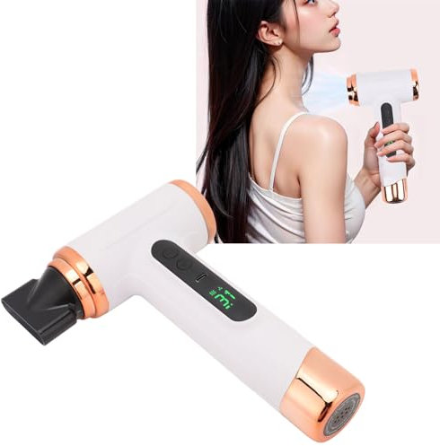 Secador Pelo Inalámbrico Actualizado, Secador Pelo Portátil Recargable 15000 MAh con 3 Vientos Fríos y Calientes Ajustables, Secador Viaje Ligero para Viajes, Camping, Dormitorio