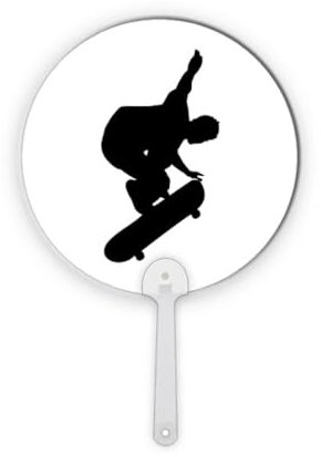 no/no Sport-Skateboard-Spieler, Kunststoff, rund, Handventilator, Dekoration, Handwerk
