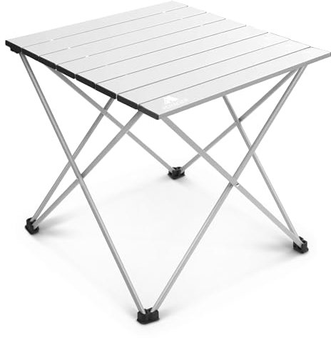 Voyager Camping Table – Foldable Outdoor Table with Adjustable Height, Extra Storage, Quick Setup, Lightweight & Durable – Compact Table for Camping, Picnic & Travel –large 49x46x40cm
