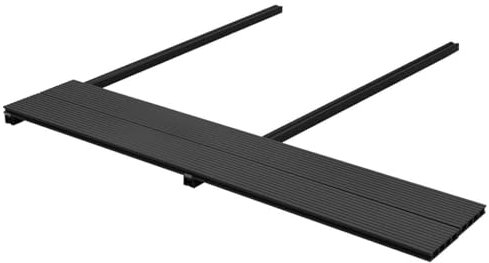 Kangmusi WPC Terrassendielen mit Zubehör 15 m² 4 m Anthrazit, Anthrazit 274841