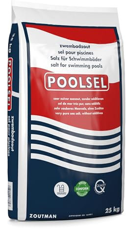 6 x 25 kg de sel de mer Poolsel pour piscines d'eau salée