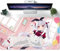PORNHUX Gaming Anime Süßes Mädchen XXL Mauspad Led Erweiterte Groß Schreibtischunterlage Rutschfester Gummi Gaming Mouse Pad für Gamer 600x300x3mm