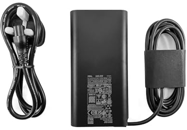 Genuine Original DELL 240W GaN SFF Slim AC Adapter Charger Power Supply 7.4mm 0YR68 450-ALSO with UK Mains Power Cable