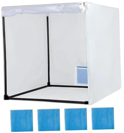 kowaku Cabine de Peinture Tente de Pulvérisation Station D'Aérographie avec Rideau à Maille Porte pour Modélisme Facile à Monter Oxford PVC Adaptée à La, L